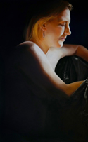 Janet Rayner pastel painting, Contemplation, links to larger image