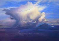 Janet Rayner pastel painting, Thunderhead, links to larger image