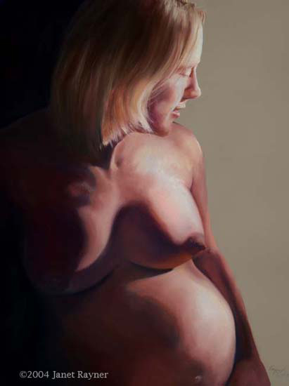 Full of Life a pastel Figure Study by Janet Rayner